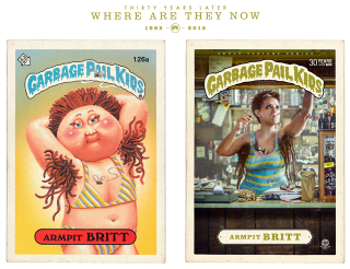 Illustration for article titled Artists reimagine Garbage Pail Kids as grown up and disgusting adults